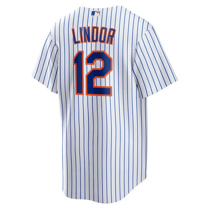 Francisco Lindor 12 New York Mets Home Men Jersey - White