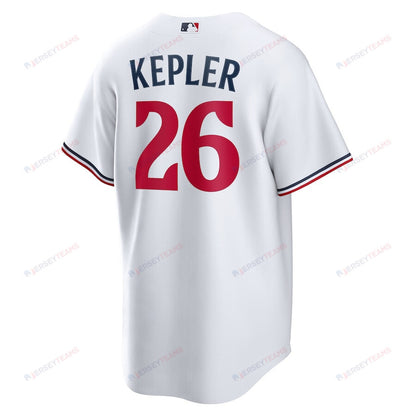 Max Kepler 26 Minnesota Twins Team Logo Home Men Jersey - White
