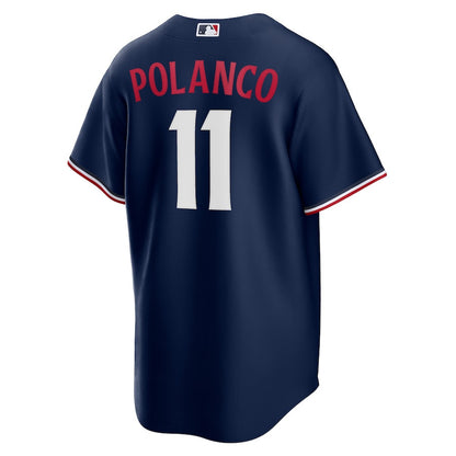 Jorge Polanco 11 Minnesota Twins Team Logo Alternate Men Jersey - Navy