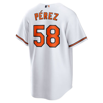 Cionel Pérez 58 Baltimore Orioles Home Men Jersey - White