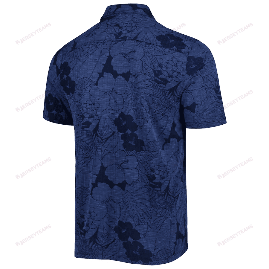 Dallas Cowboys Polo Shirt Floral Flowers Pattern Printed - Navy