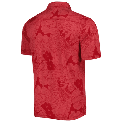 Tampa Bay Buccaneers Men Polo Shirt Floral Flowers Pattern Printed - Red