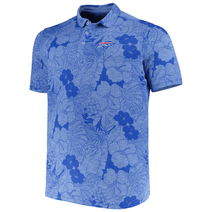 Buffalo Bills Men Polo Shirt Floral Flowers Pattern Printed - Blue