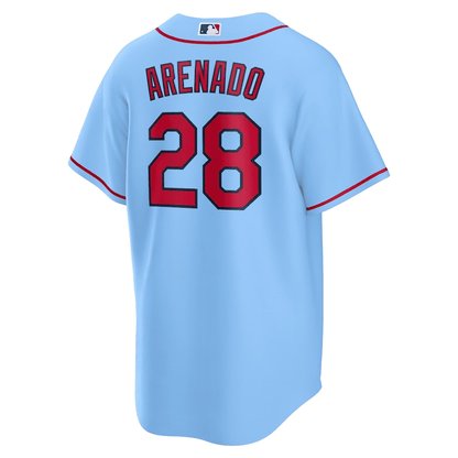 Nolan Arenado 28 St. Louis Cardinals Alternate Men Jersey - Light Blue