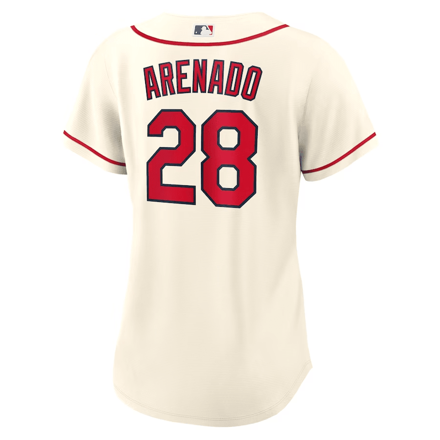 Nolan Arenado 28 St. Louis Cardinals Women Alternate Jersey - Cream
