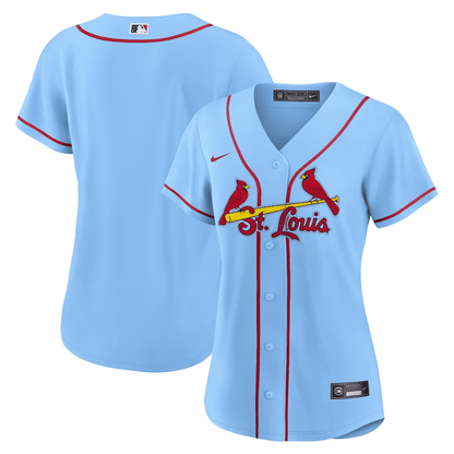 St. Louis Cardinals Women Alternate Jersey - Light Blue