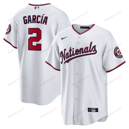 Luis García 2 Washington Nationals Home Men Jersey - White