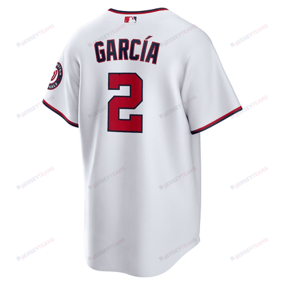 Luis García 2 Washington Nationals Home Men Jersey - White