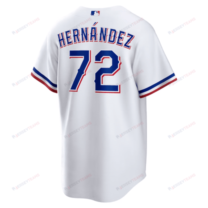 Jonathan Hernández 72 Texas Rangers Home Men Jersey - White