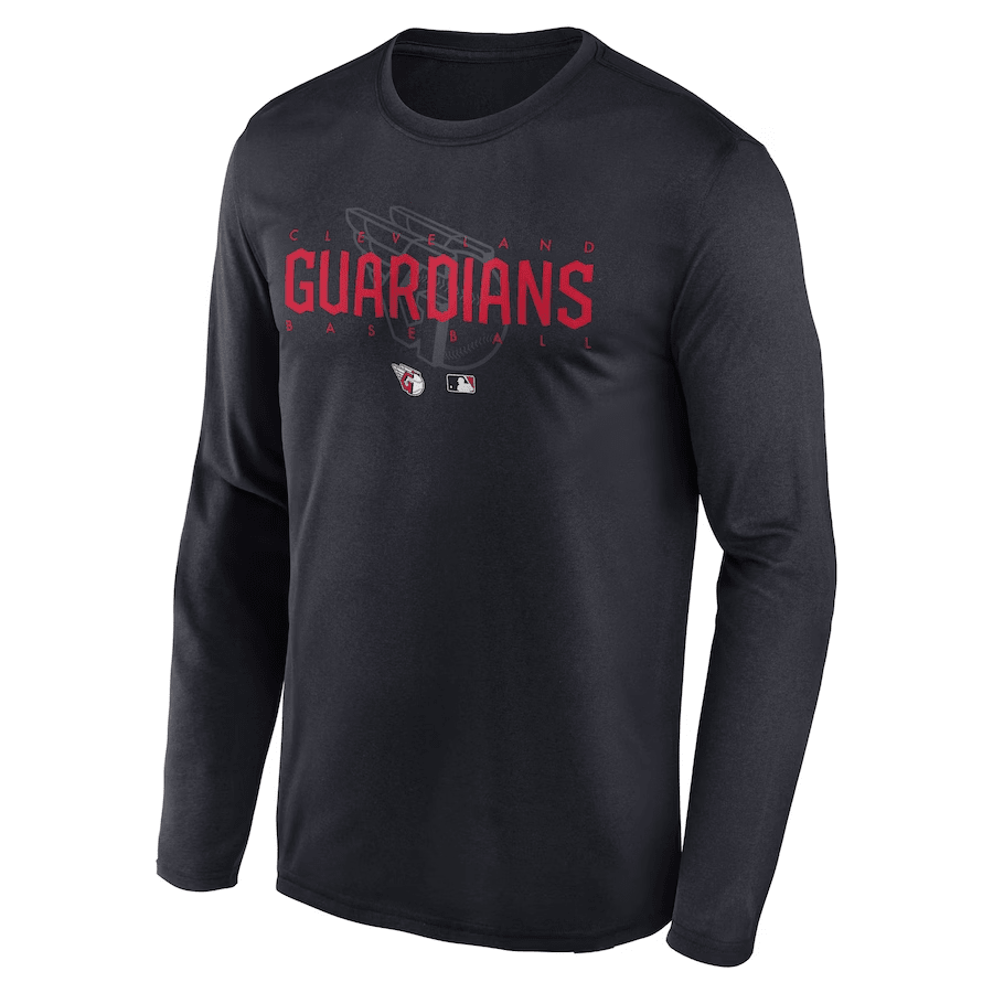 Cleveland Guardians Team Logo Legend Performance Long Sleeve T-Shirt - Navy