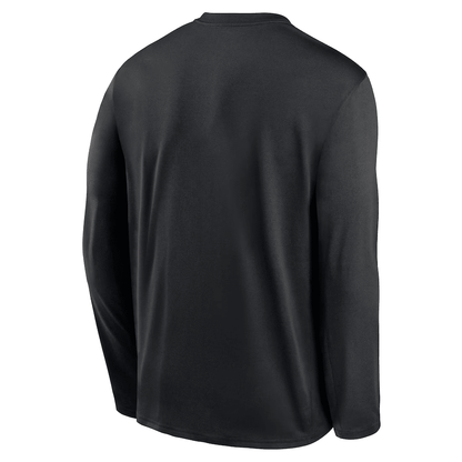 New York Mets Team Logo Legend Performance Long Sleeve T-Shirt - Black