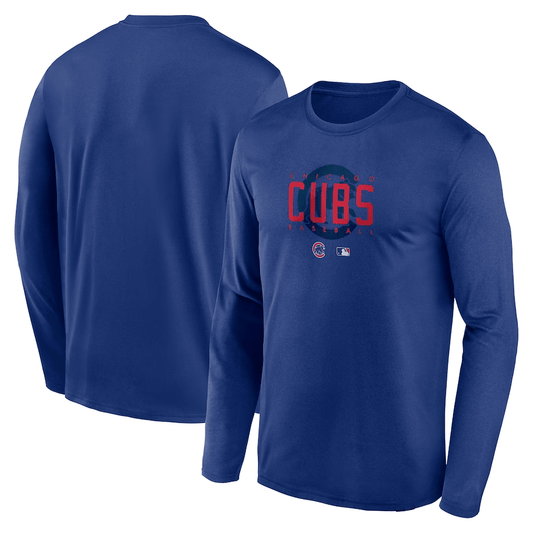 Chicago Cubs Team Logo Legend Performance Long Sleeve T-Shirt - Royal