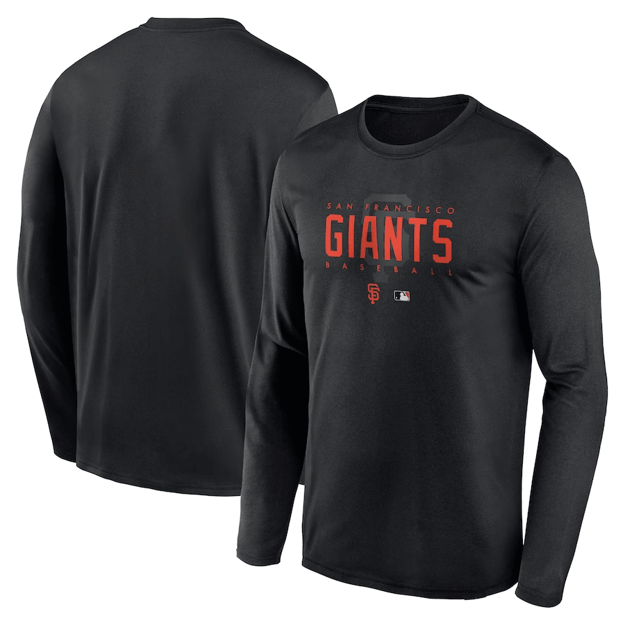 San Francisco Giants Team Logo Legend Performance Long Sleeve T-Shirt - Black