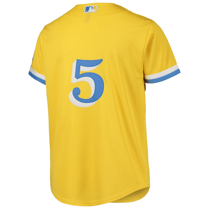 Enrique Hernandez 5 Boston Red Sox Youth City Connect Jersey - Gold