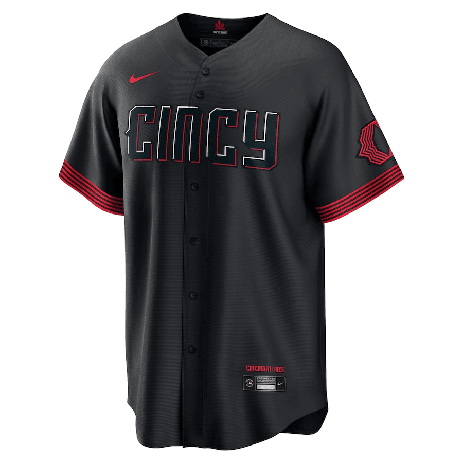 Barry Larkin 11 Cincinnati Reds 2023 City Connect Men Jersey - Black