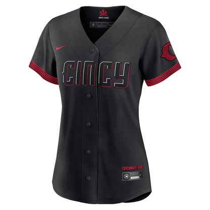 Joey Votto 19 Cincinnati Reds Women 2023 City Connect Jersey - Black