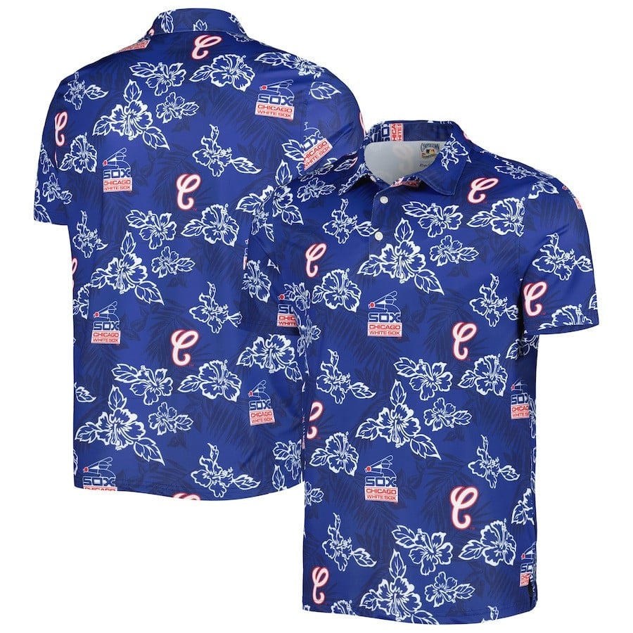 Chicago White Sox Reyn Spooner Cooperstown Collection Puamana Print Polo - Navy