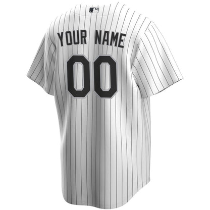 Chicago White Sox Home Custom Men Jersey - White