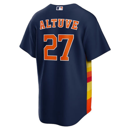 Jose Altuve 27 Houston Astros Alternate Player Name Jersey - Navy