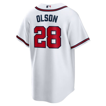Matt Olson 28 Atlanta Braves Home Player Men Jersey - White