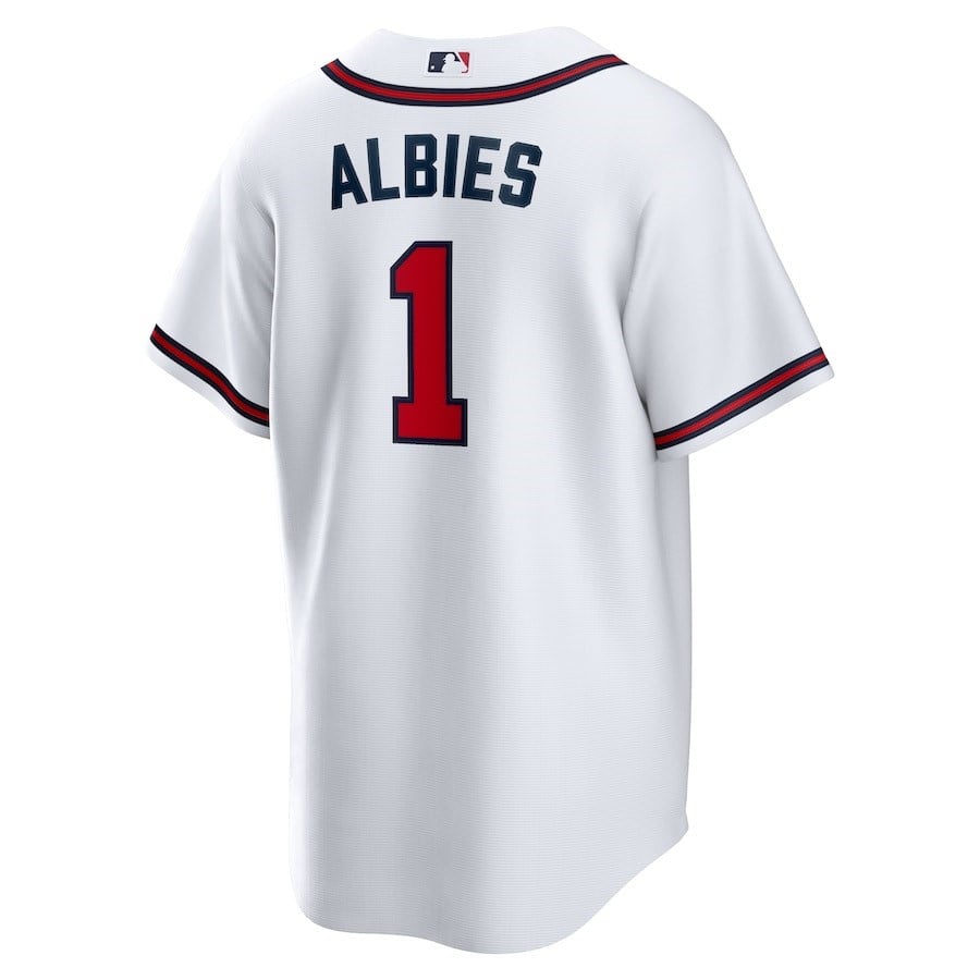 Ozzie Albies 1 Atlanta Braves Home Player Name Men Jersey - White
