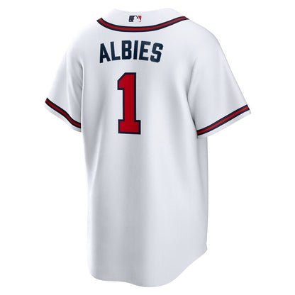 Ozzie Albies 1 Atlanta Braves Home Player Name Men Jersey - White