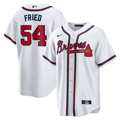 Max Fried 54 Atlanta Braves Home Player Men Jersey - White