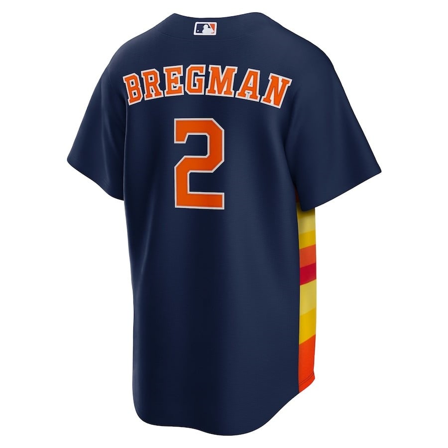 Alex Bregman 2 Houston Astros Alternate Player Name Jersey - Navy