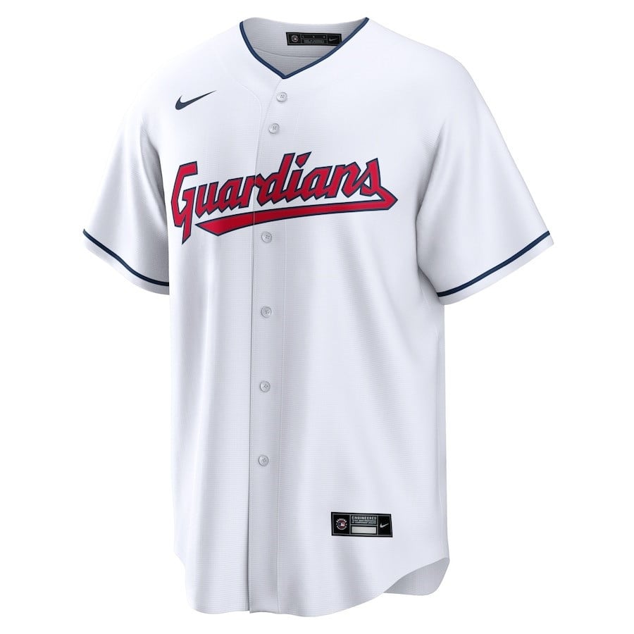 Cleveland Guardians Home Blank Men Jersey - White