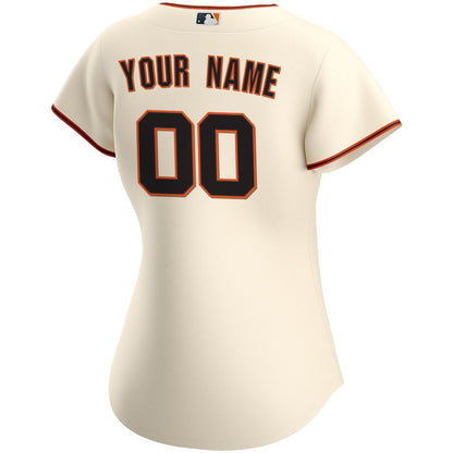 San Francisco Giants Women's Home Custom Jersey - Cream