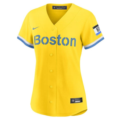 Boston Red Sox Women's City Connect Jersey - Gold/Light Blue