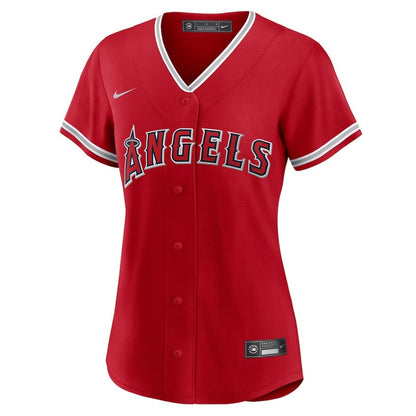 Mike Trout 27 Los Angeles Angels Women's Alternate Player Jersey - Red