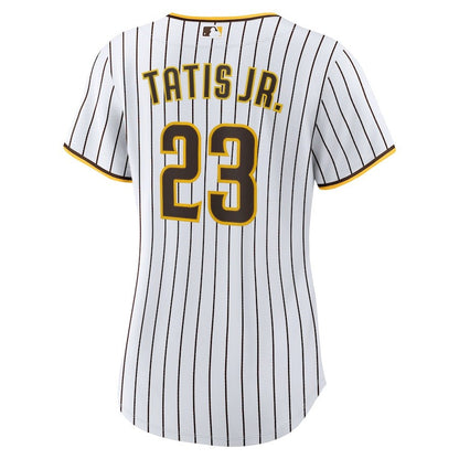 Fernando Tatís Jr. 23 San Diego Padres Women's Home Player Jersey - White/Brown