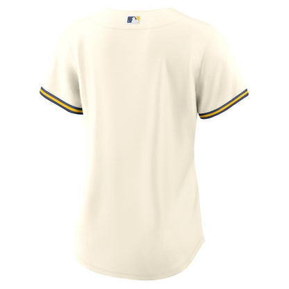 Milwaukee Brewers Women's Home Blank Jersey - Cream