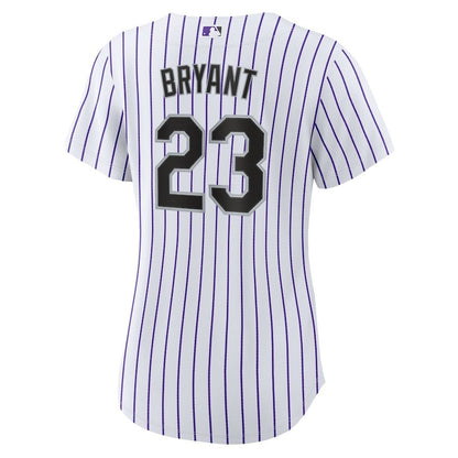 Kris Bryant 23 Colorado Rockies Women's Player Jersey - White/Purple