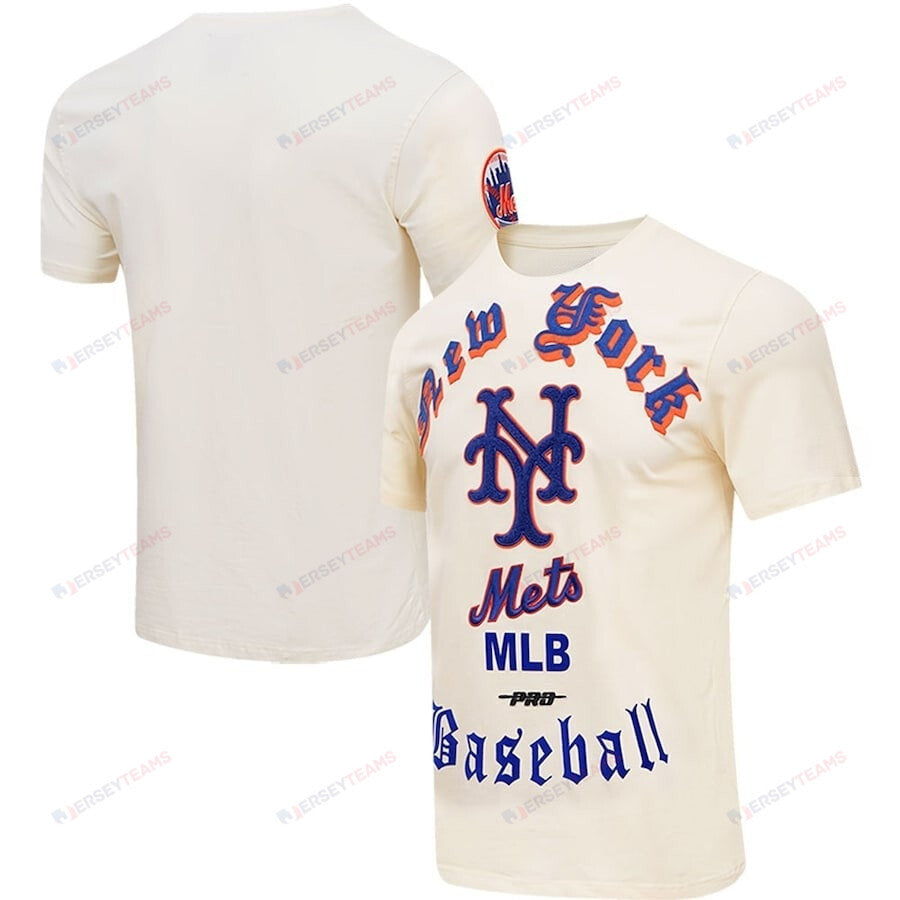New York Mets Pro Basketball T-Shirt - Cream