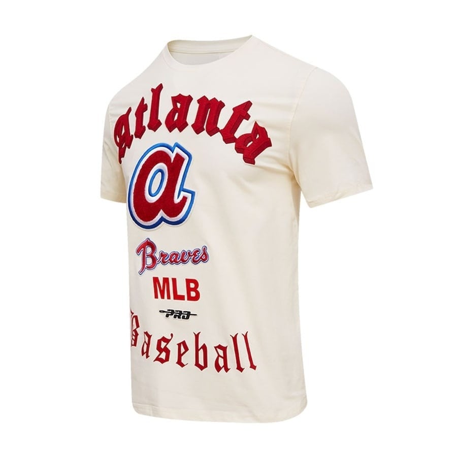 Atlanta Braves Pro Basketball T-Shirt - Cream