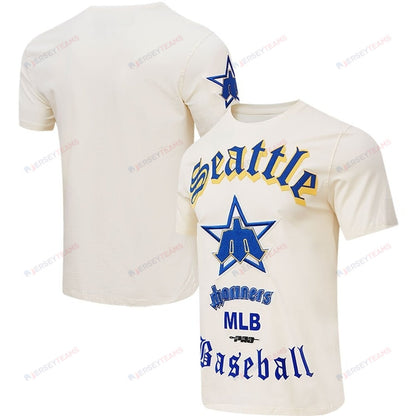 Seattle Mariners Pro Basketball T-Shirt - Cream