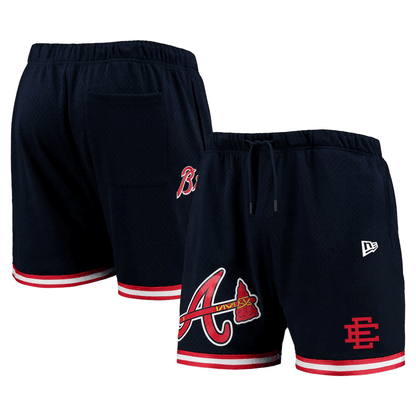 Atlanta Braves Team Standard Men Mesh Shorts - Navy