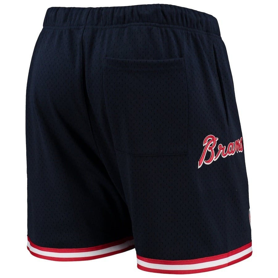 Atlanta Braves Team Standard Men Mesh Shorts - Navy