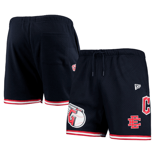 Cleveland Guardians Team Standard Logo Mesh Shorts - Navy