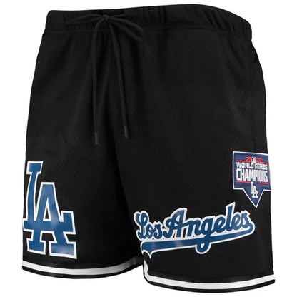 Los Angeles Dodgers Team Logo Mesh Shorts - Black, Men