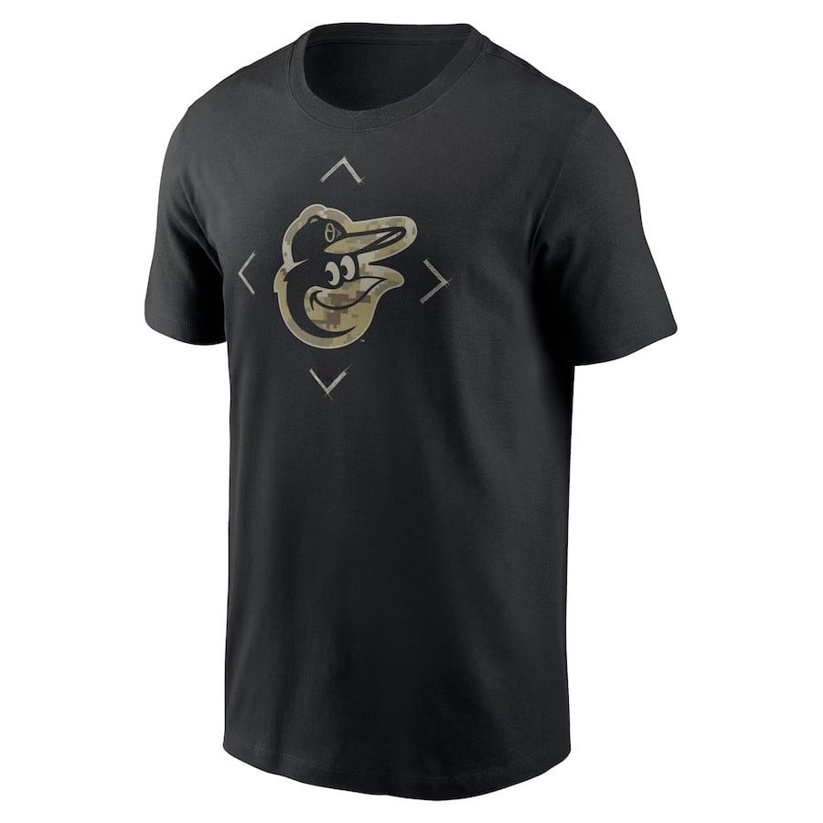 Baltimore Orioles Camo Logo T-Shirt - Black