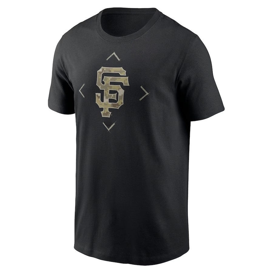 San Francisco Giants Camo Logo T-Shirt - Black