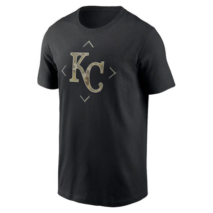 Kansas City Royals Camo Logo T-Shirt - Black