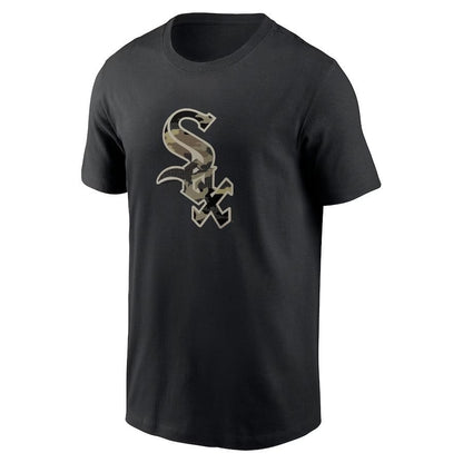 Chicago White Sox Team Camo Logo T-Shirt - Black