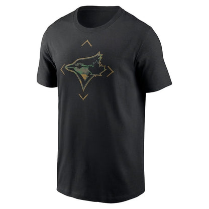 Toronto Blue Jays Camo Logo T-Shirt - Black
