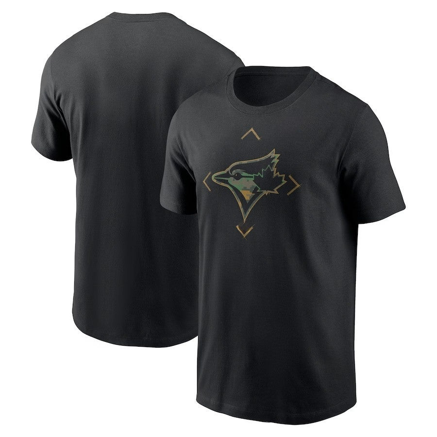 Toronto Blue Jays Camo Logo T-Shirt - Black
