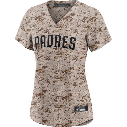 Manny Machado 13 San Diego Padres USMC Alternate Women Jersey - Camo