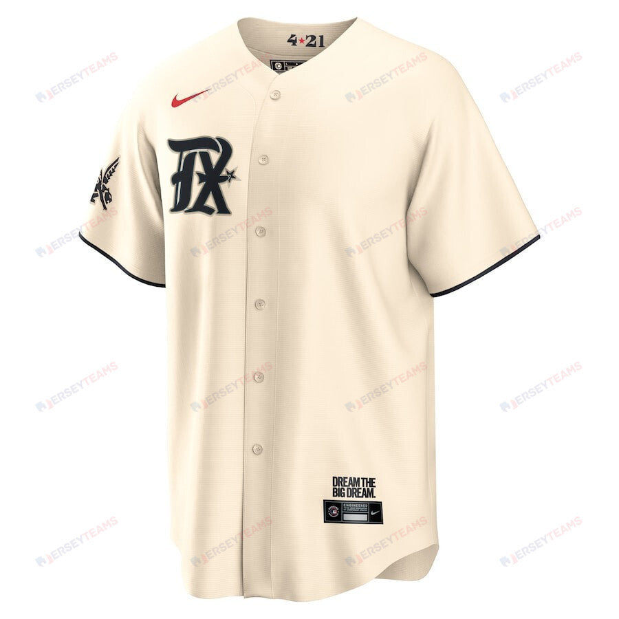 Ivan Rodriguez 7 Texas Rangers 2023 City Connect Flex Base Elite Jersey - Cream
